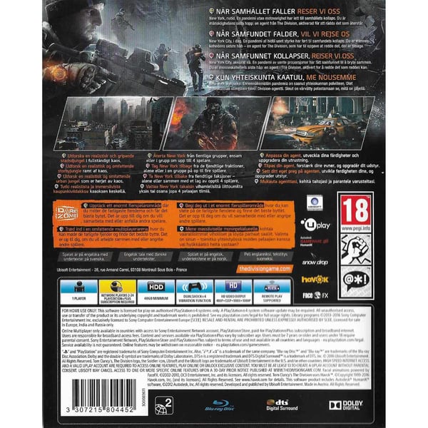 Tom Clancys The Division Playstation 4 PS4 Nordic (Brugt)