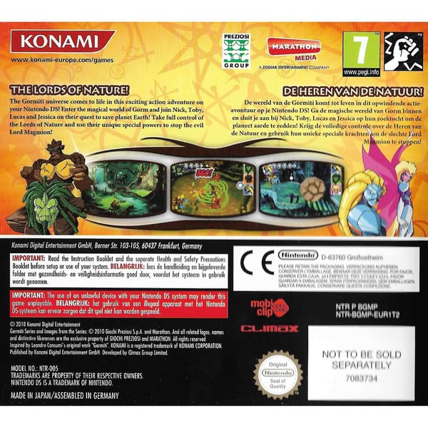 Gormiti The Lords of Nature Nintendo DS Bundle Copy (Brukt)