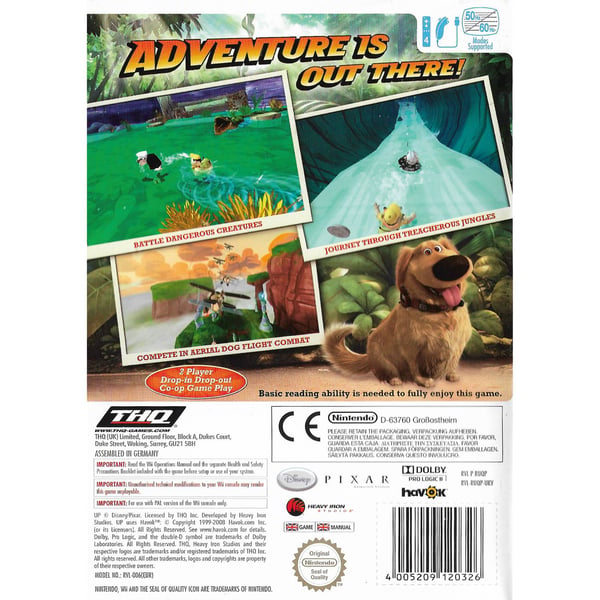 Disney Pixar Up Nintendo Wii (Brugt)