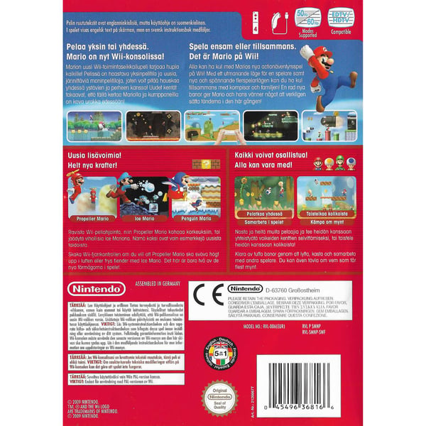 New Super Mario Bros Wii Nintendo Wii Swedish (Brukt)