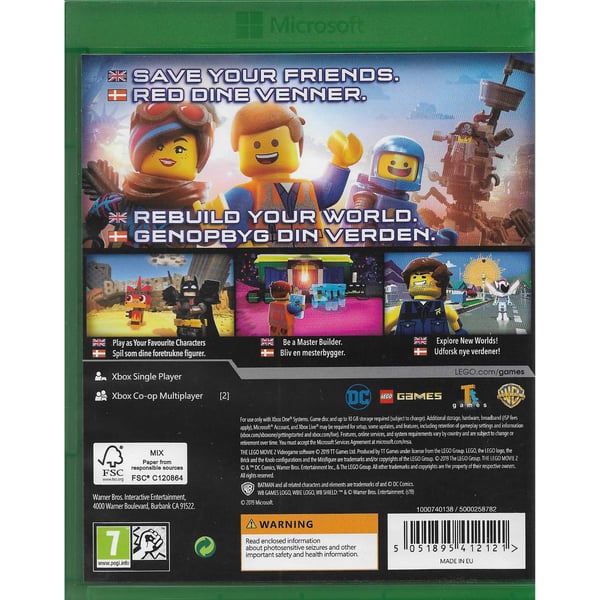 Lego The Lego Movie Videogame 2 Xbox One (Brukt)