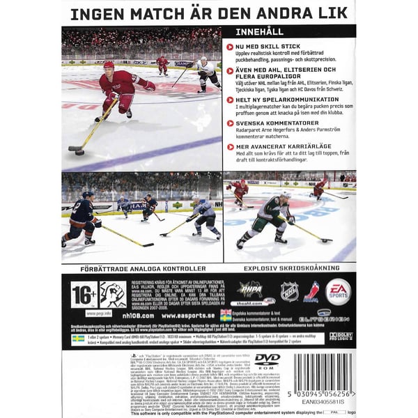 NHL 08 Playstation 2 PS2 Swedish (Brugt)