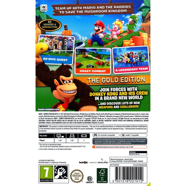 Mario + Rabbids Kingdom Battle Gold Edition Nintendo Switch (Code in a box)