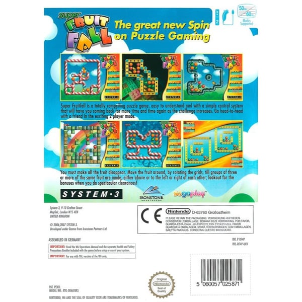 Super Fruitfall Nintendo Wii (Brukt)