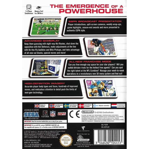 NFL 2K3 Nintendo Gamecube Nordic (Brukt)