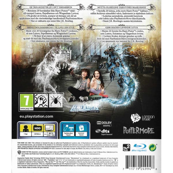 Wonderbook Book of Spells Playstation 3 PS3 Move Nordic (Brukt)