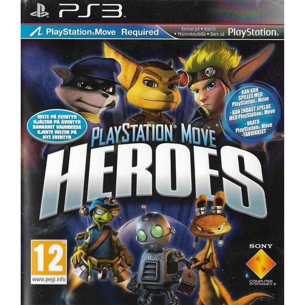 Playstation Move Heroes Playstation 3 PS3 Move Nordic (Brukt)