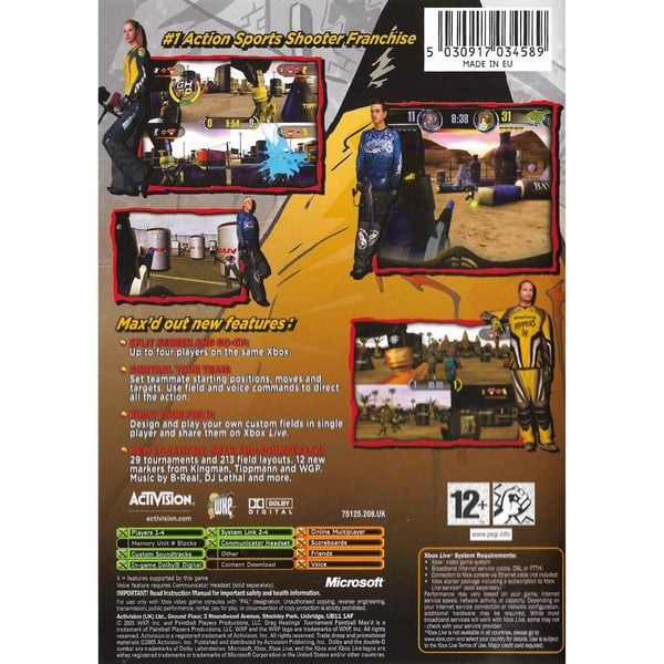 Greg Hastings Tournament Paintball Maxd Xbox (Brukt)