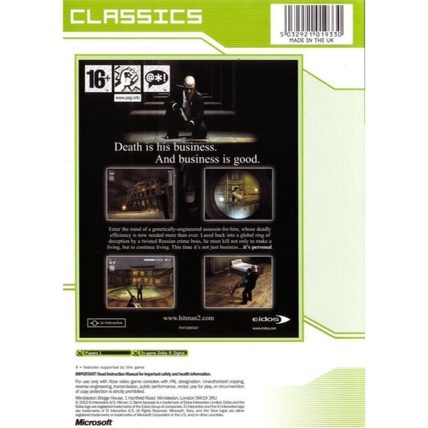 Hitman 2 Silent Assassin Xbox Classics (Brugt)