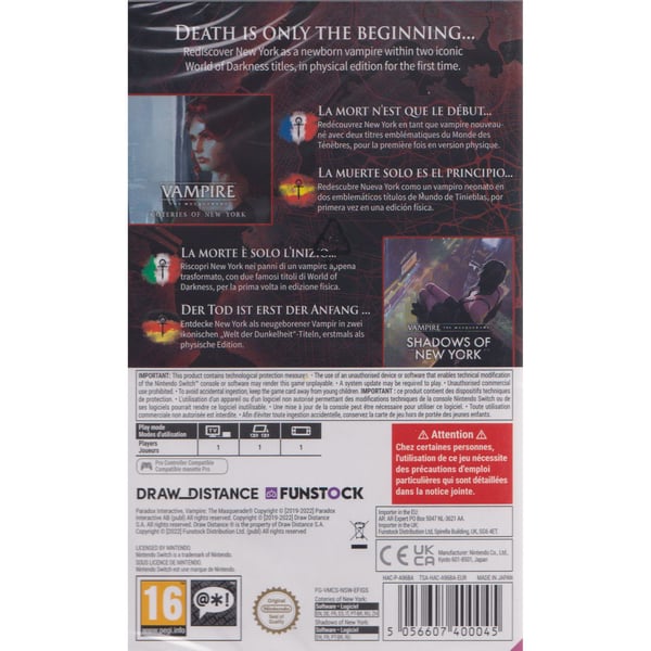 Vampire The Masquerade The New York Bundle Nintendo Switch