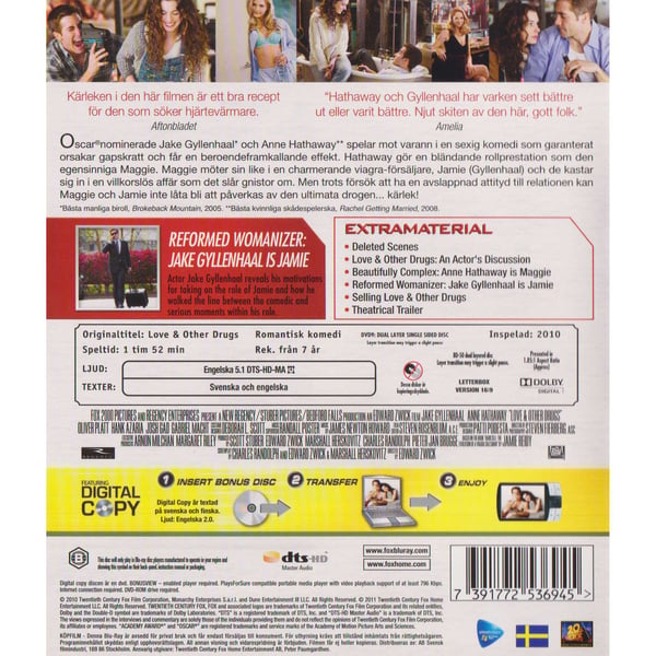 Love & Other Drugs Blu-Ray (Brukt)