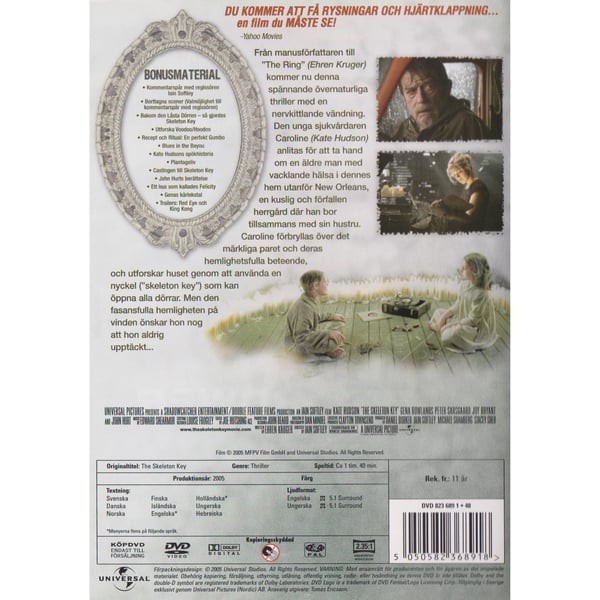 Skeleton Key DVD (Begagnad)