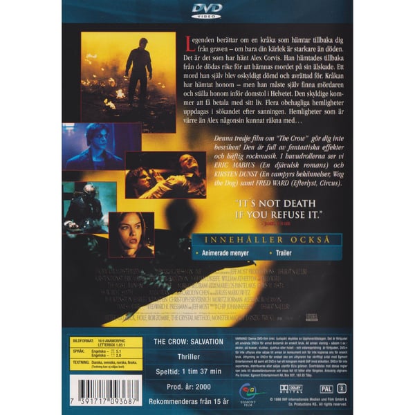 The Crow Salvation DVD (Brugt)