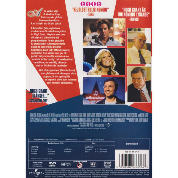 American Dreamz DVD (Brukt)