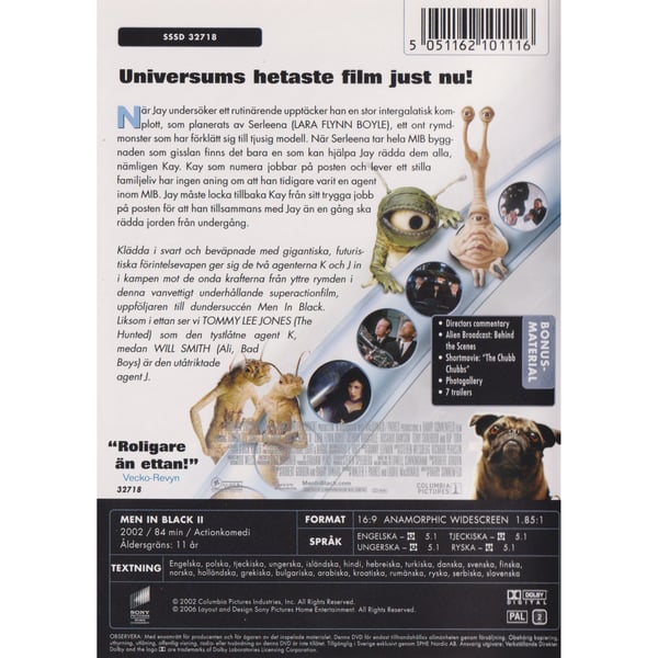 Men in Black II DVD (Brugt)
