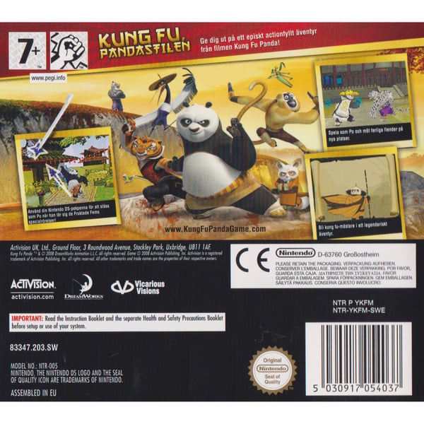 Kung Fu Panda Nintendo DS Swedish (Brukt)