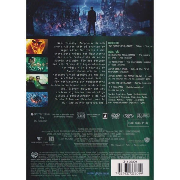 The Matrix Revolutions DVD (Brugt)