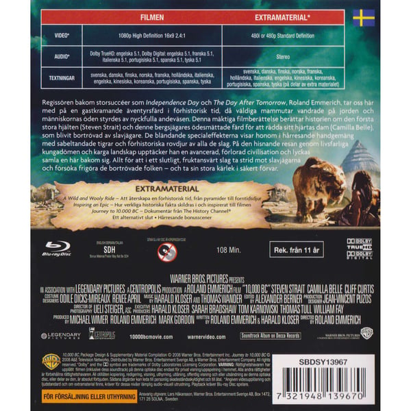 10000 BC Blu-Ray (Begagnad)