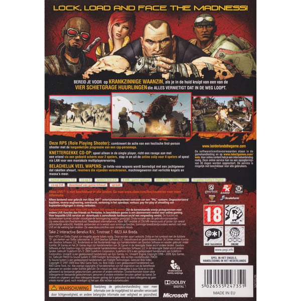 Borderlands Xbox 360 Dutch (Käytetty)