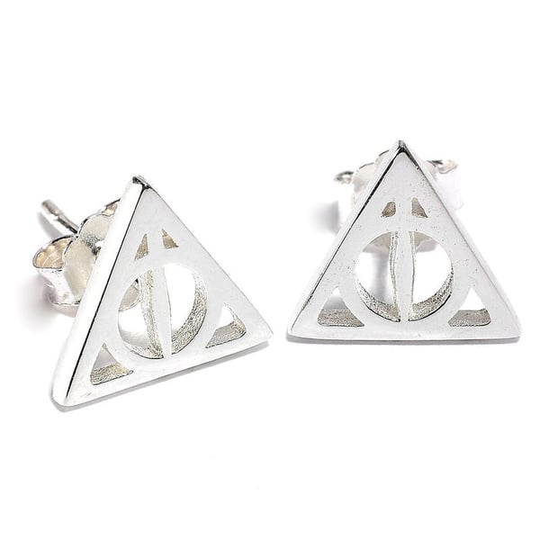 Harry Potter Deathly Hallows silver earrings