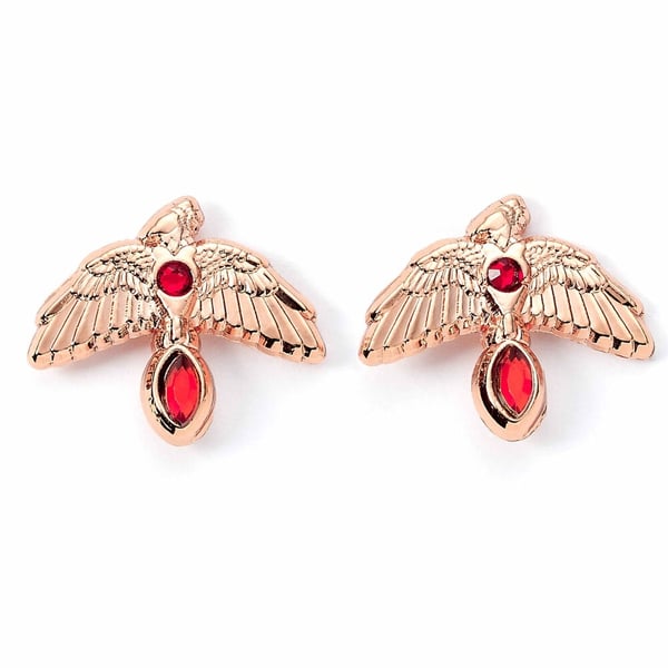Harry Potter Fawkes Rose earrings
