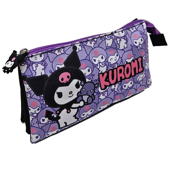 Hello Kitty Kuromi triple pencil case Hello Kitty Kuromi triple pencil case