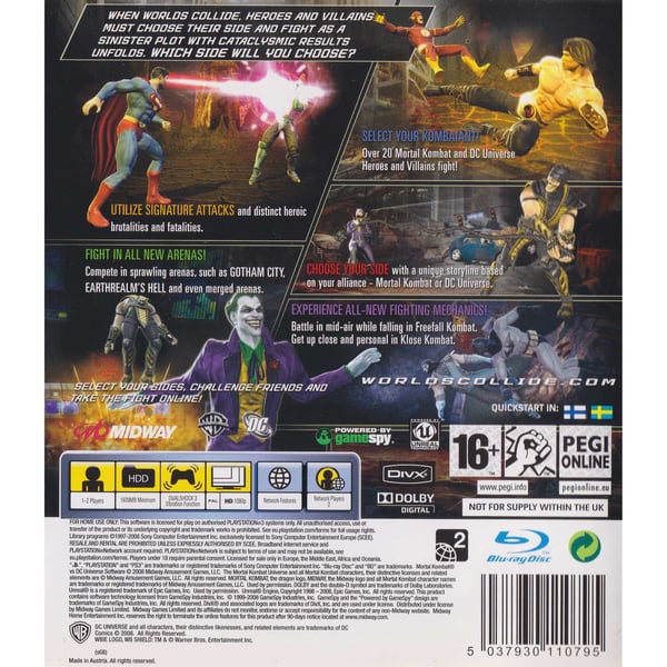 Mortal Kombat vs DC Universe Playstation 3 PS3 (Brukt)