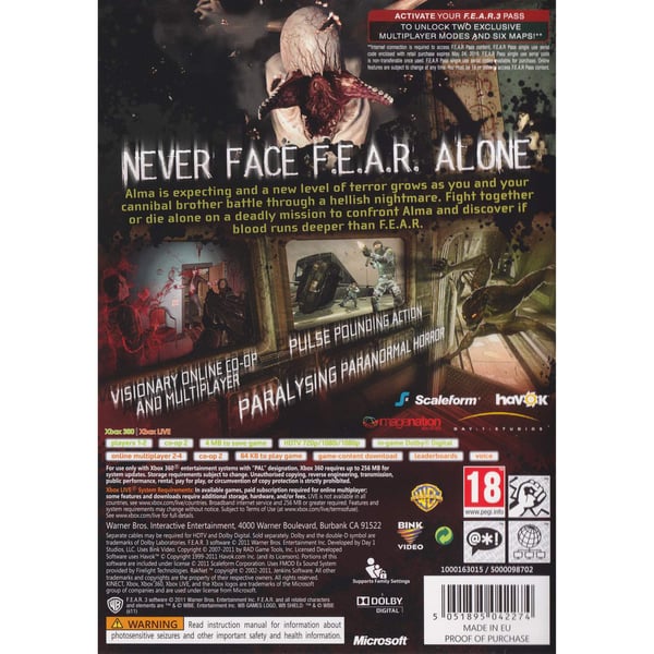 Fear 3 Xbox 360 (Begagnad)
