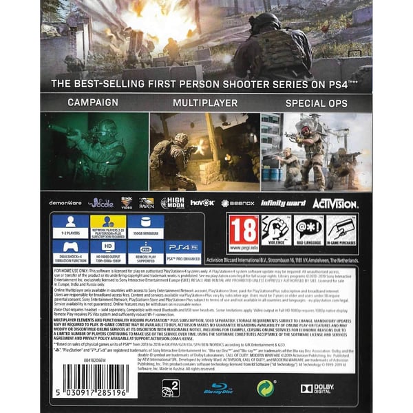 Call of Duty Modern Warfare Playstation 4 PS4