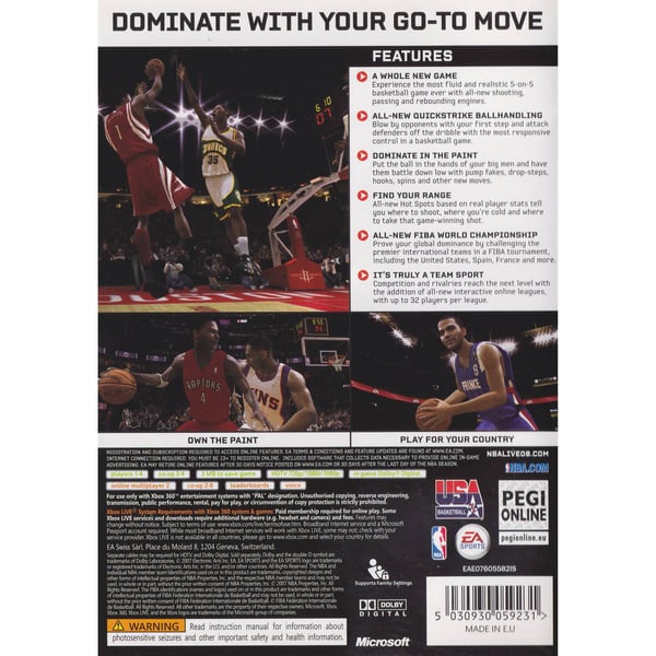 NBA Live 08 Xbox 360 (Brugt)