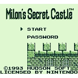 Milons Secret Castle Gameboy USA IMPORT (Brukt)