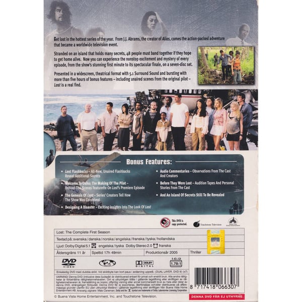 Lost 1 The Complete First Season DVD (Brugt)