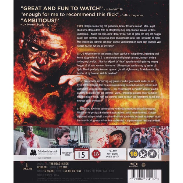The Dead Inside Blu-Ray (Begagnad)