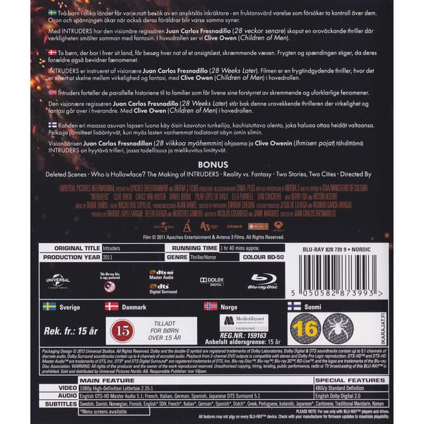 Intruders Blu-Ray (Begagnad)