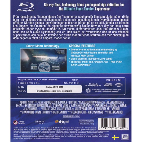 Day After Tomorrow Blu-Ray (Käytetty)
