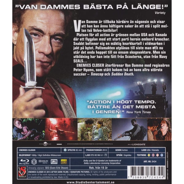 Enemies Closer Blu-Ray (Begagnad)