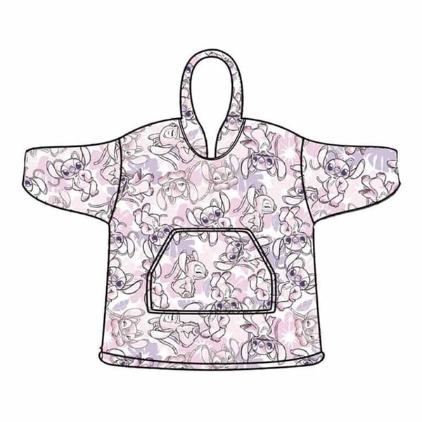 Disney Stitch Angel oversize sweatshirt coat kids coral