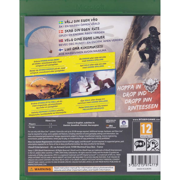 Steep Xbox One Nordic (Begagnad)