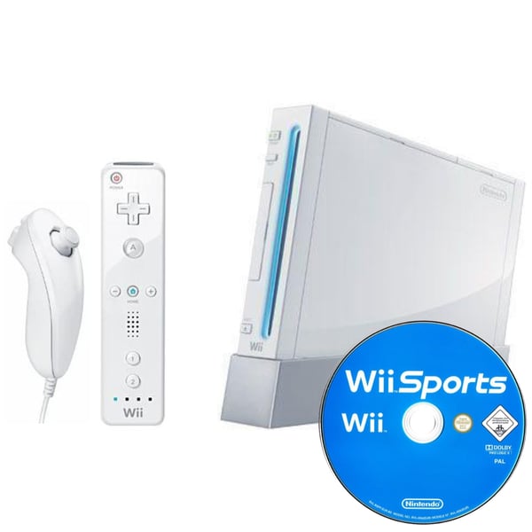 Nintendo Wii White + Wii Sports (Brugt)