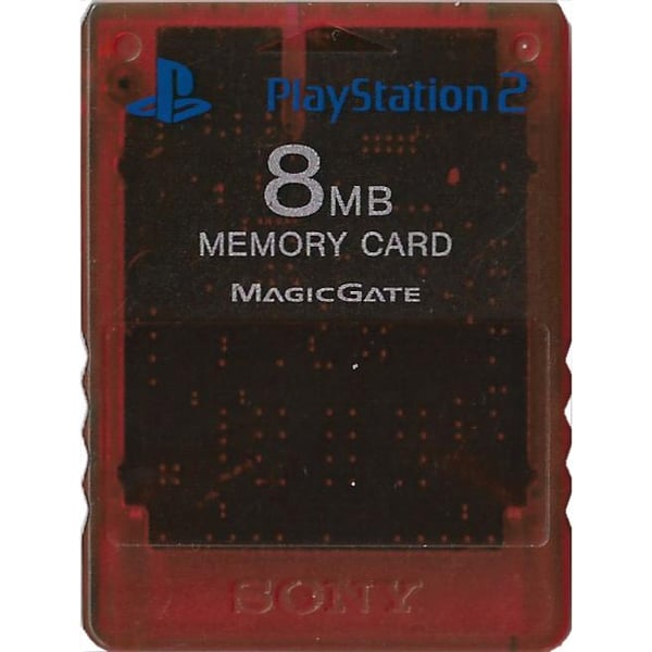 Minnekort 8MB Original Red Transparent Playstation 2 (Brukt)