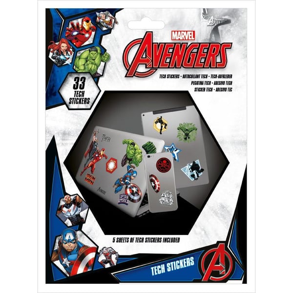 Marvel Avengers Tech Sticker Pack Klistremerker