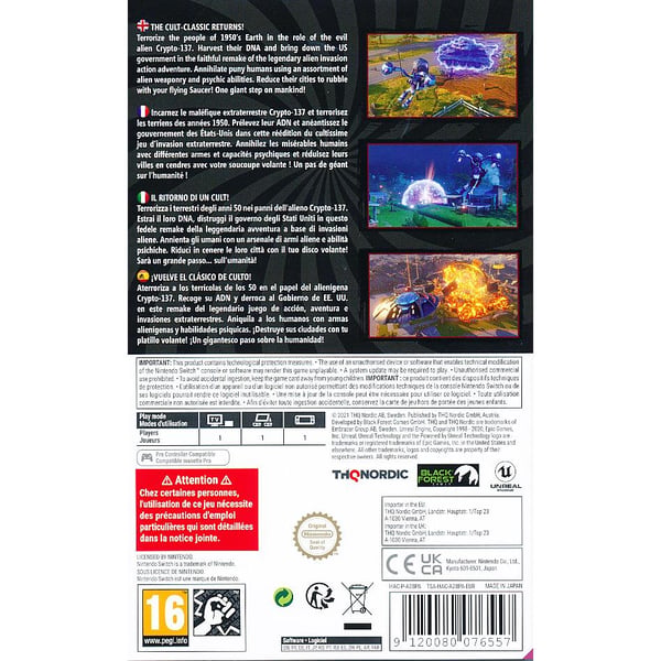 Destroy All Humans Nintendo Switch
