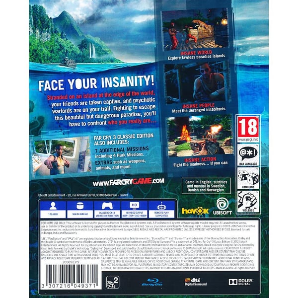 Far Cry 3 Classic Edition Playstation 4 PS4