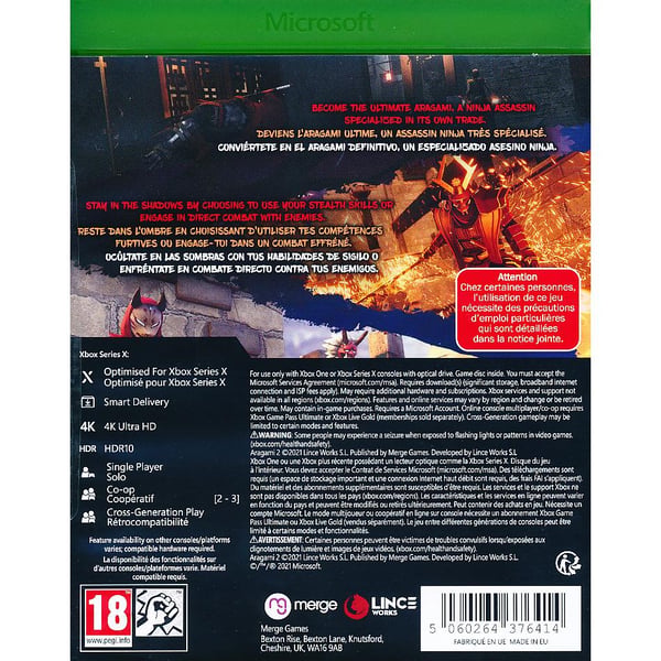 Aragami 2 Xbox Series X Xbox One