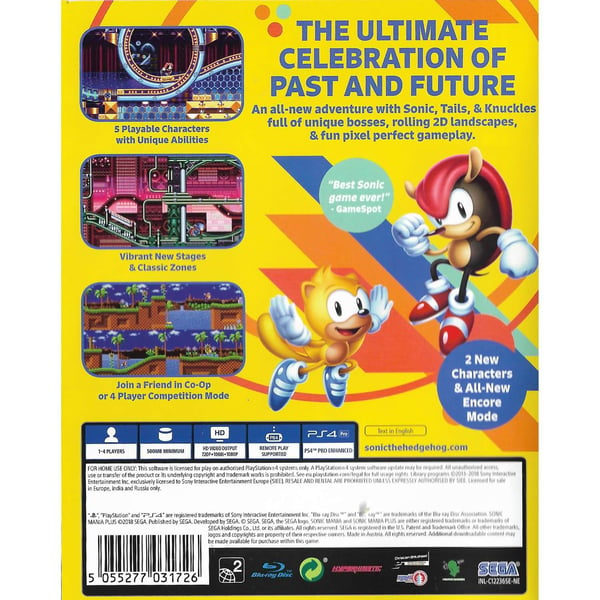 Sonic Mania Plus Playstation 4 PS4