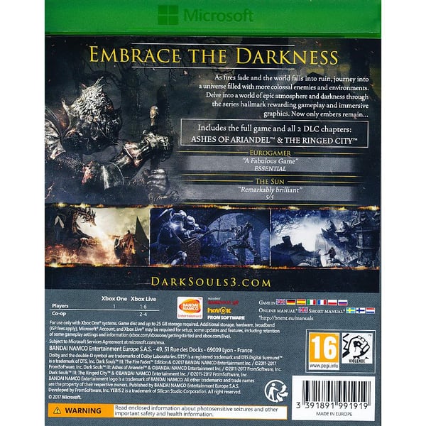 Dark Souls III The Fire Fades Edition Xbox One