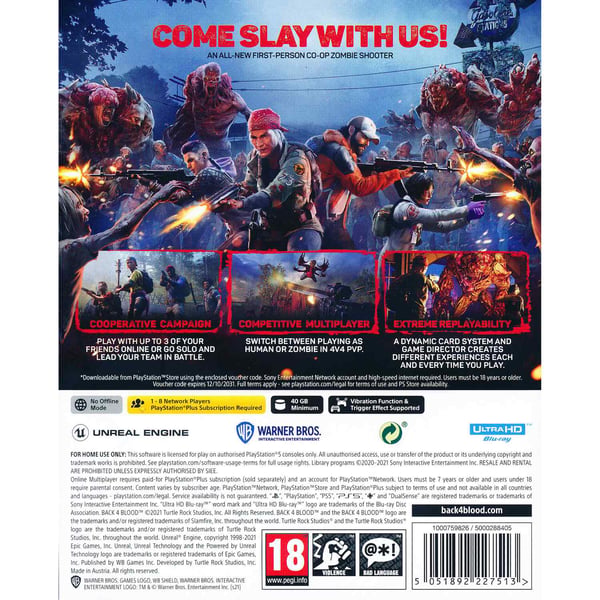 Back 4 Blood Playstation 5 PS5