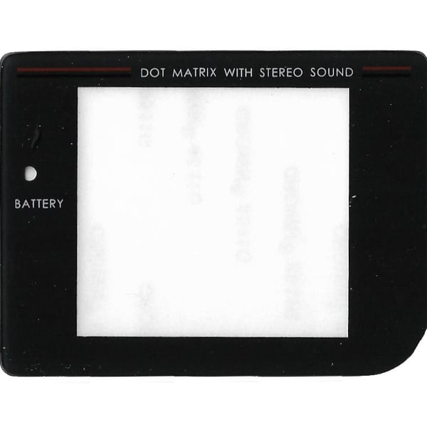 Näyttö Muovi Musta Gameboy Classic Näyttö Muovi Musta Gameboy Classic