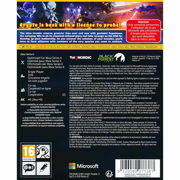 Destroy All Humans 2 Reprobed Xbox Series X