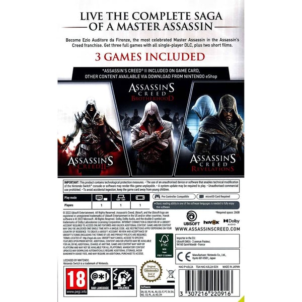 Assassins Creed The Ezio Collection Nintendo Switch